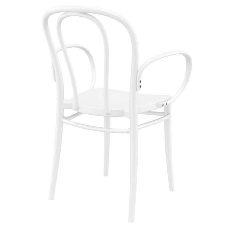 Chaise d'appoint empilable pour patio Farrah, Blanc
