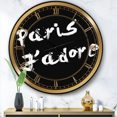 Paris Jadore - Oversized Fashion Wall Clock
