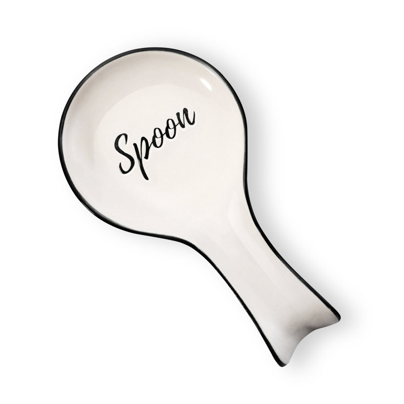 Ceramic / Porcelain Oval Spoon Rest, Black