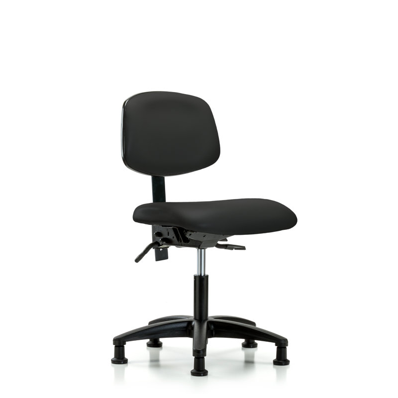 Chaise de travail Adaline, Noir, Patins, Inclinaison comprise