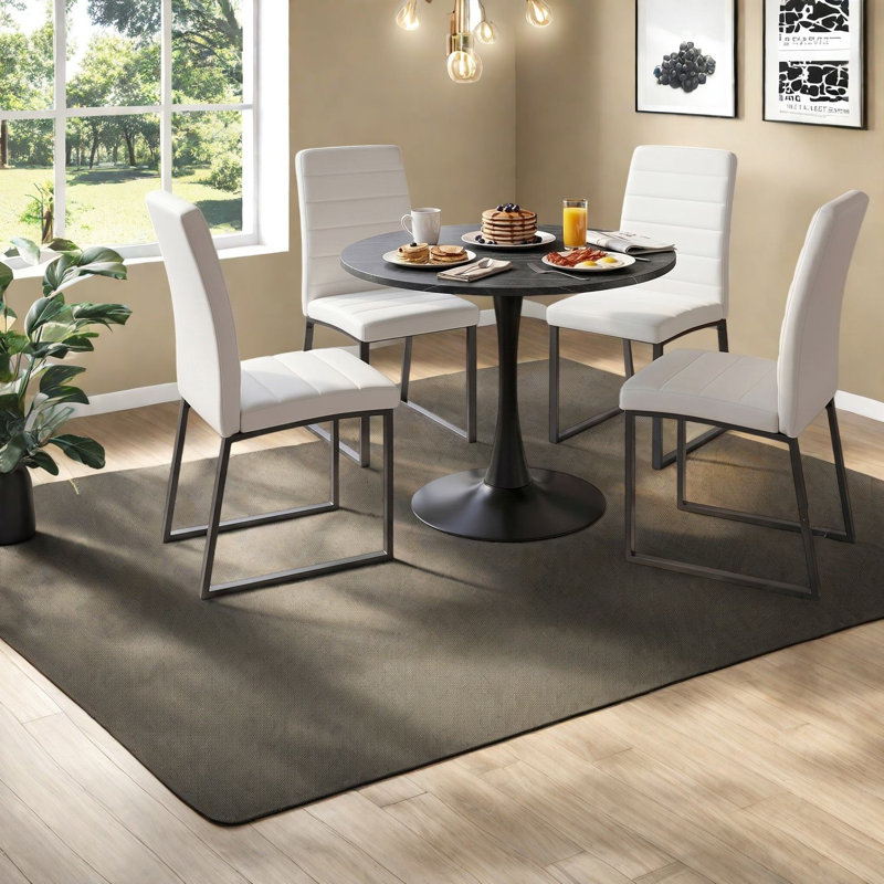 Ensembles de table de salle à manger de 31,5 pouces peu encombrants (doit inclure à la fois la table et la chaise), métal aggloméré imitation marbre, moderne pour petite cuisine