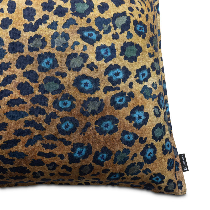 Safari Spot Pillow - Linen, Midnight