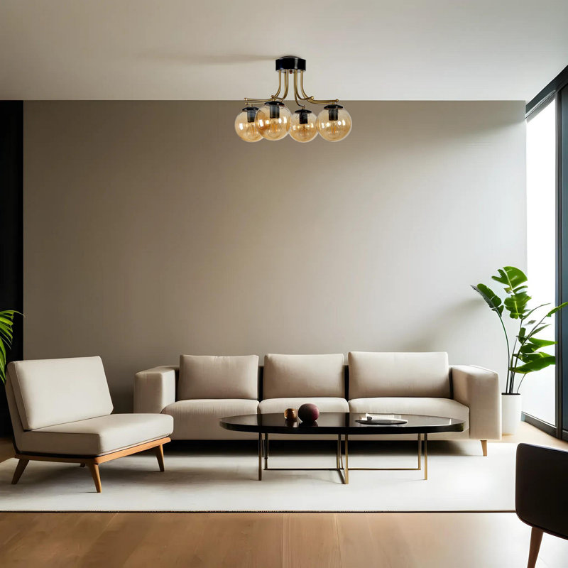 Chandle Chandelier, Black/Amber