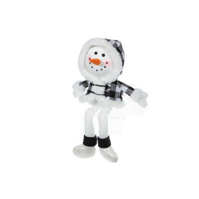Décoration des fêtes en peluche joyeux bonhomme de neige