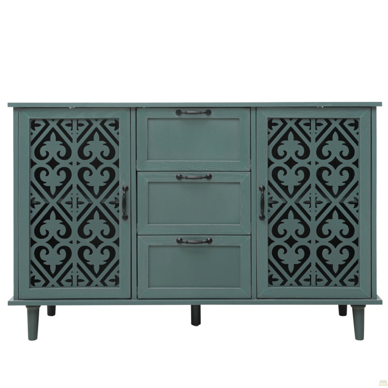 Armoire 2 tiroirs 2 portes, Vert foncé