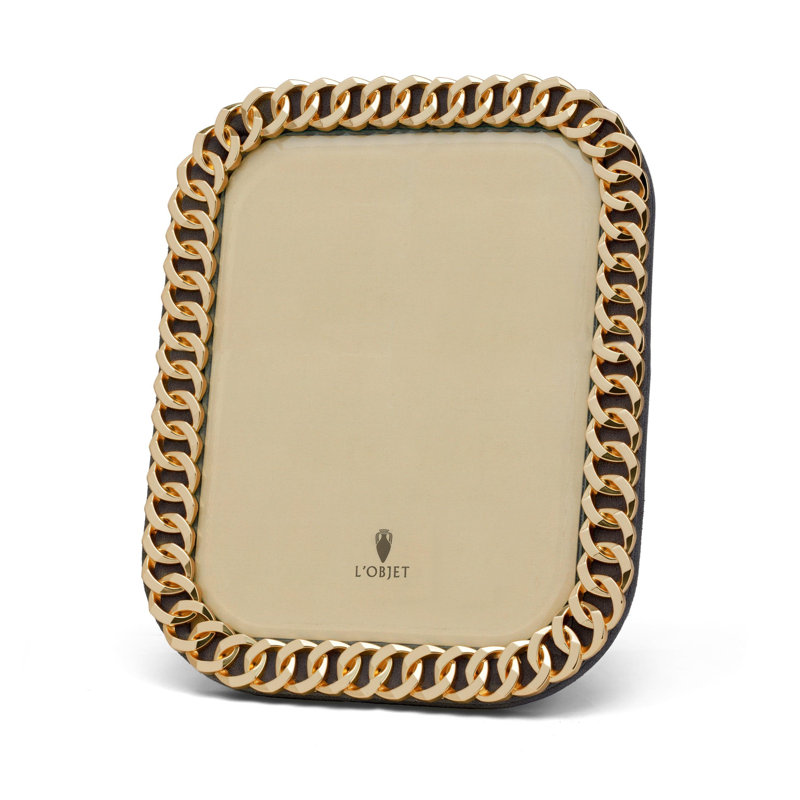 Cuban Link Frame, Gold, 24k Gold Plated, 8" W x 10" H