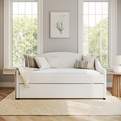 Martha Stewart Anya Daybed With Rear Siderail And Pull-Out Trundle