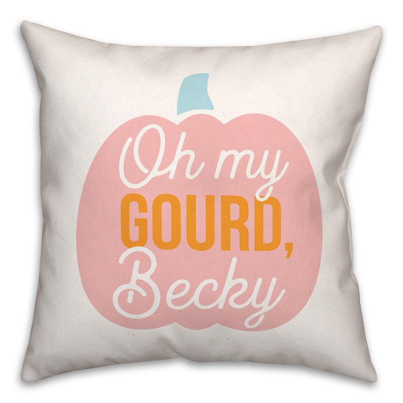  Oh My Gourd, housse de coussin carré Becky, 18" x 18"