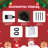 Weather Resistant Staked Christmas Santa Claus and Presents Inflatable Outdoor Decoration