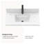 Plan de toilette en pierre reconstituée de 91 cm (36 po) avec lavabo rectangulaire encastré en céramique pour meuble-lavabo standard