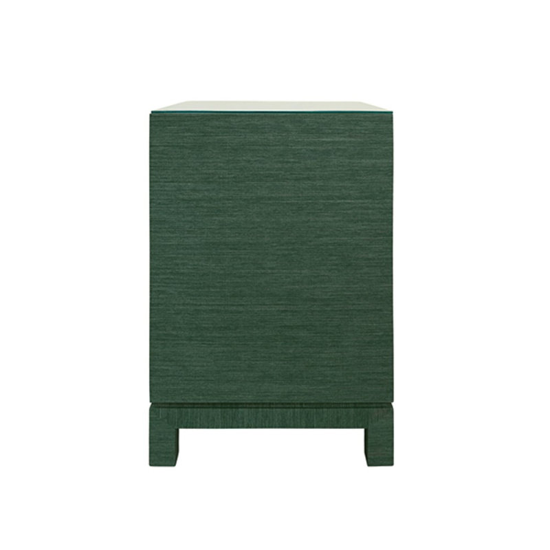 Blair Glass End Table, Green