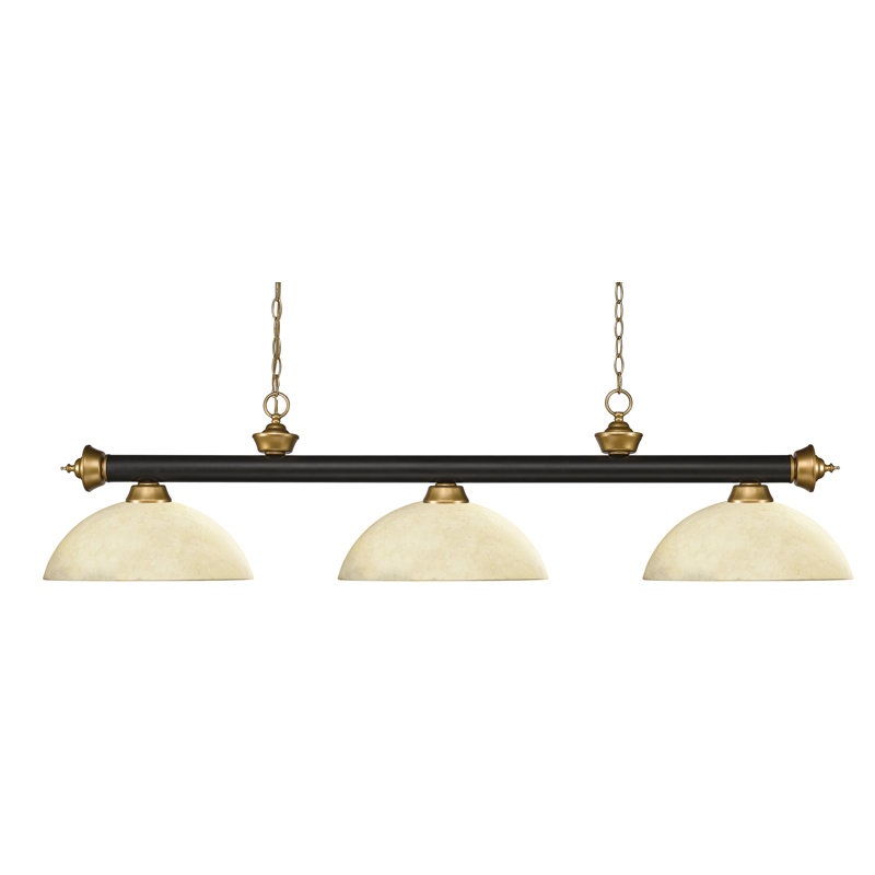 Chevelle 3 - Light Pool Table Lights Pendant, Dome Golden Mottle