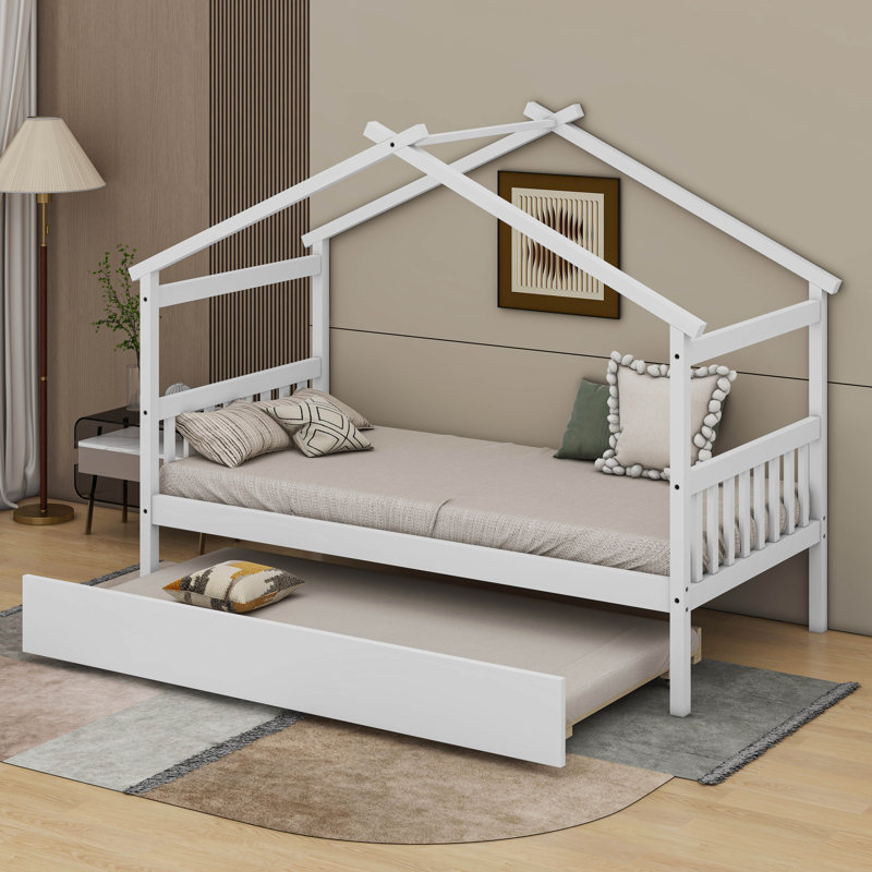 Lit gigogne en bois Annais, Simple, Blanc