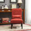Fauteuil d'appoint contemporain sans accoudoirs en tissu de chenille avec coussin, idéal pour ajouter une touche moderne à tout espace de vie.-301844420