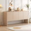 Buffet de rangement minimaliste de style L de 60 po avec 4 portes et dispositif de rebond pour le salon et le vestibule-710713563