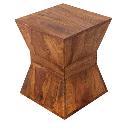 Theirry Solid Wood Block End Table