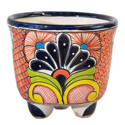 Mini Molcajete Planter (3 Legs)- Orange