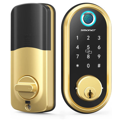 Fingerprint Smart Door Lock Keyless Entry Electronic Keypad Deadbolt Lock -  suming, EL-143BG