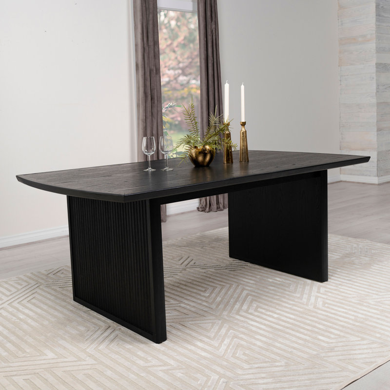 Britta 100-inch Extension Leaf Dining Table Black