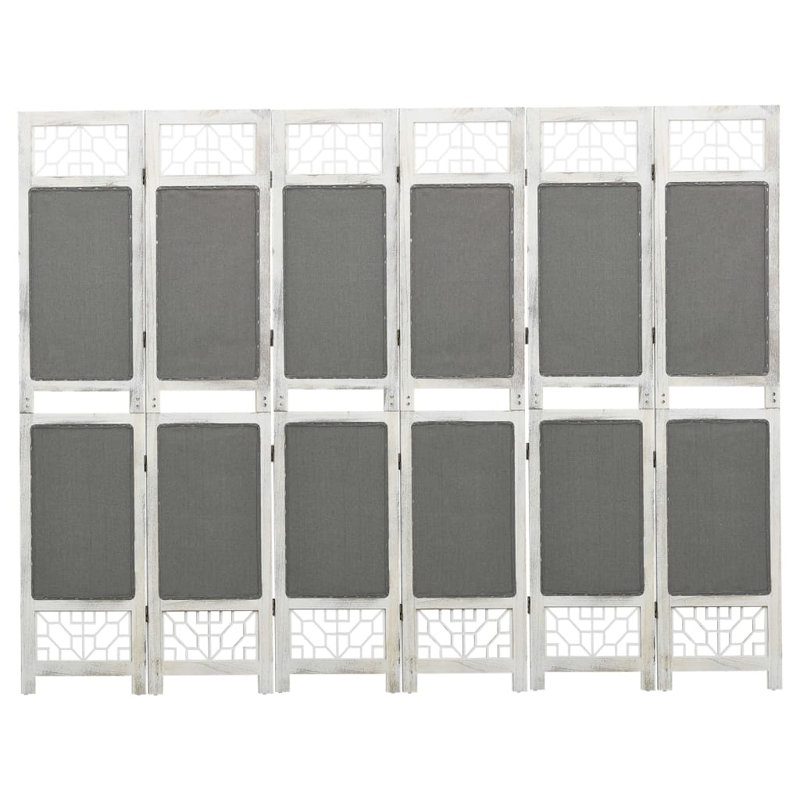 Tion 165cm H Folding Room Divider, Grey, 6
