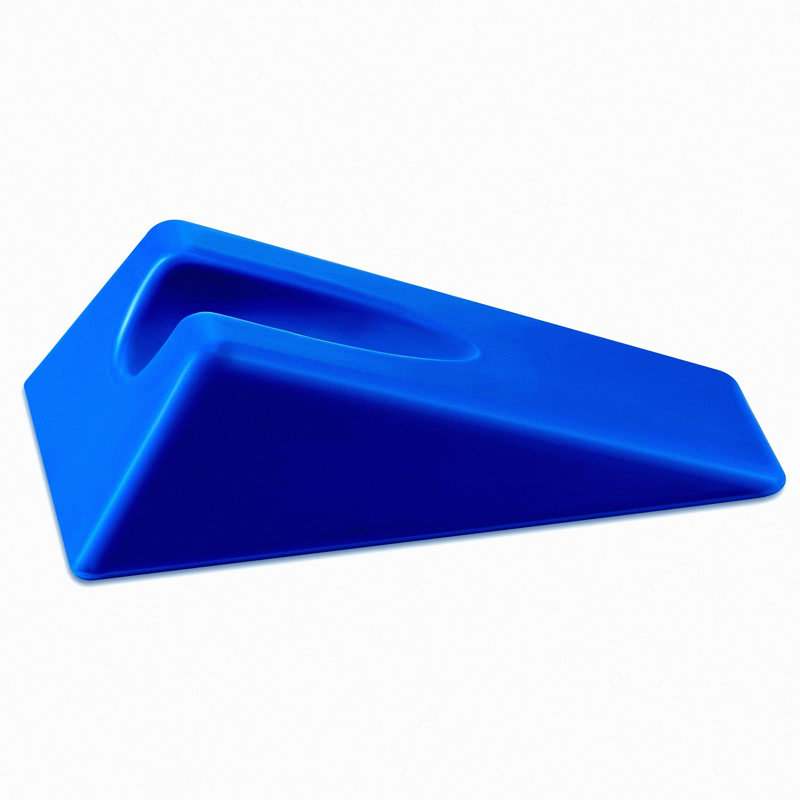Spinal Relief Triangle Therapy Wedge - 7.9 Inch Mobilization Pillow for Rehabilitation & Pain Relief - Non Slip Silicone Support Tool (Blue)