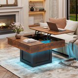 LED Lift Top Coffee Table With Storage