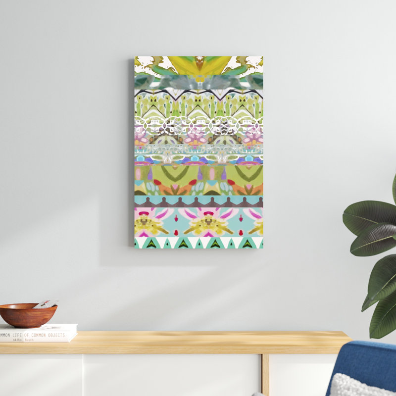 «Border Boho II», peinture sur toile, H 30 po x l 20 po