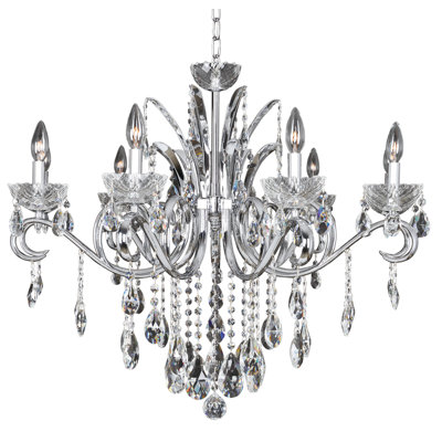 Lustre en aluminium transparent / chromé 9 LT Catalani Allegri