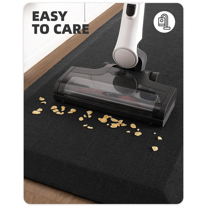 Tapis de cuisine antidérapant, Rectangle 1 pi 8 po x 2 pi 8 po, Noir, noir, noir, noir