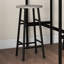 Malvia 3 Piece Bar Table Set with 2 Stools for Small Space, Grey