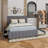 Queen Size Velvet Upholstered Platform Bed With 2 Drawers And 1 Twin XL Trundle-396793570