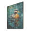 Duck Abstract Ripples III - animal de canard sur bois-250337988