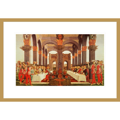 «The Wedding Feast» par Sandro Botticelli - Impression giclée encadrée