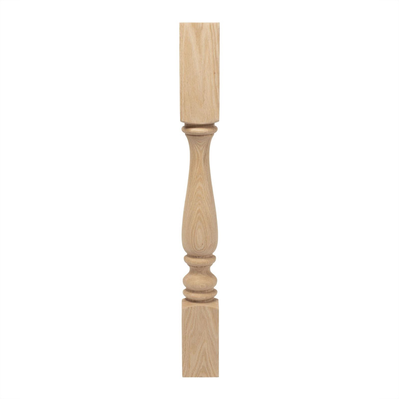 Pieds demi-ronds, H 35,25 po x l 3,75 po x P 3,75 po, Chêne