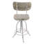 Tabouret de bar pivotant réglable moderne blanc-35291653