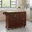 Vintage Brown Rolling Kitchen Island With Drop Leaf Countertop And Barn Door Design With Storage Cabinets And Tower Shelves
