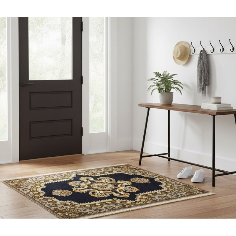 Tapis oriental traditionnel fait à la main 2 pi 6 po x 3 pi