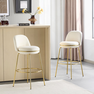 Ensemble de tabourets d'intérieur rembourrés en métal, idéal pour les espaces variés avec des sièges confortables et une fabrication durable