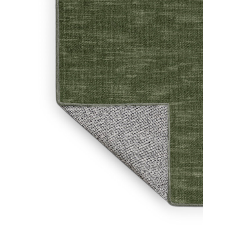 Tapis vert uni lavable à la machine, Carré 4 pi