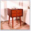 Table de chevet avec 2 tiroirs, petite table d'appoint avec rangement-933959181