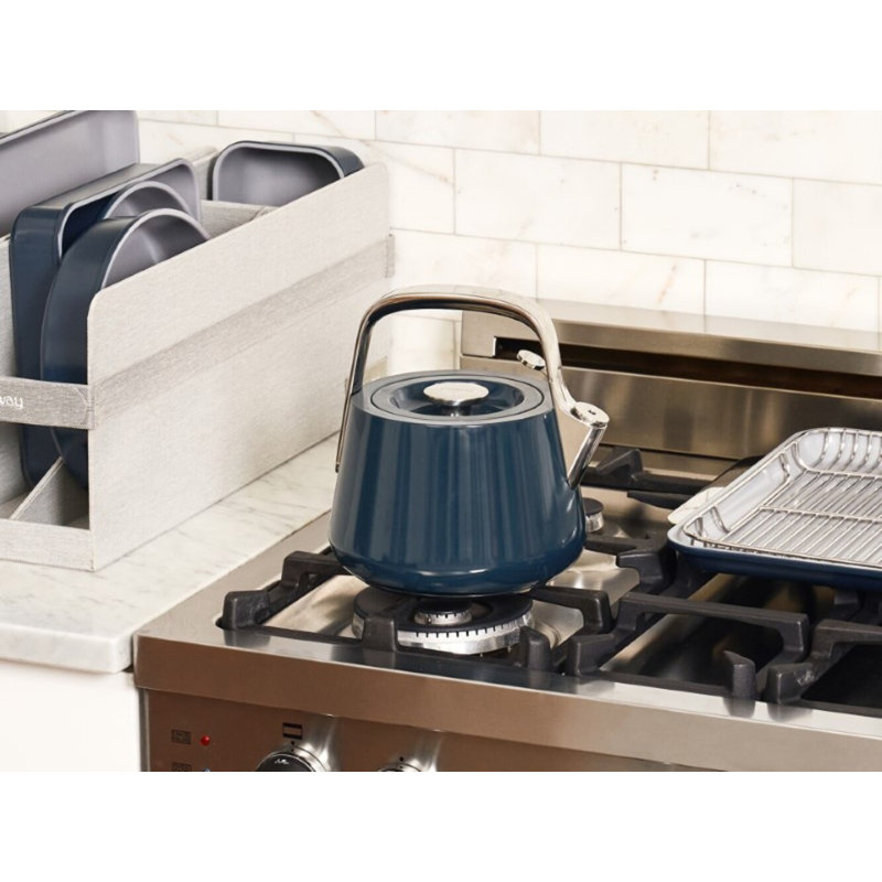 Caraway Stovetop Whistling Tea Kettle, Navy