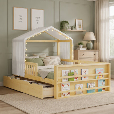 Solid Wood Standard Bed