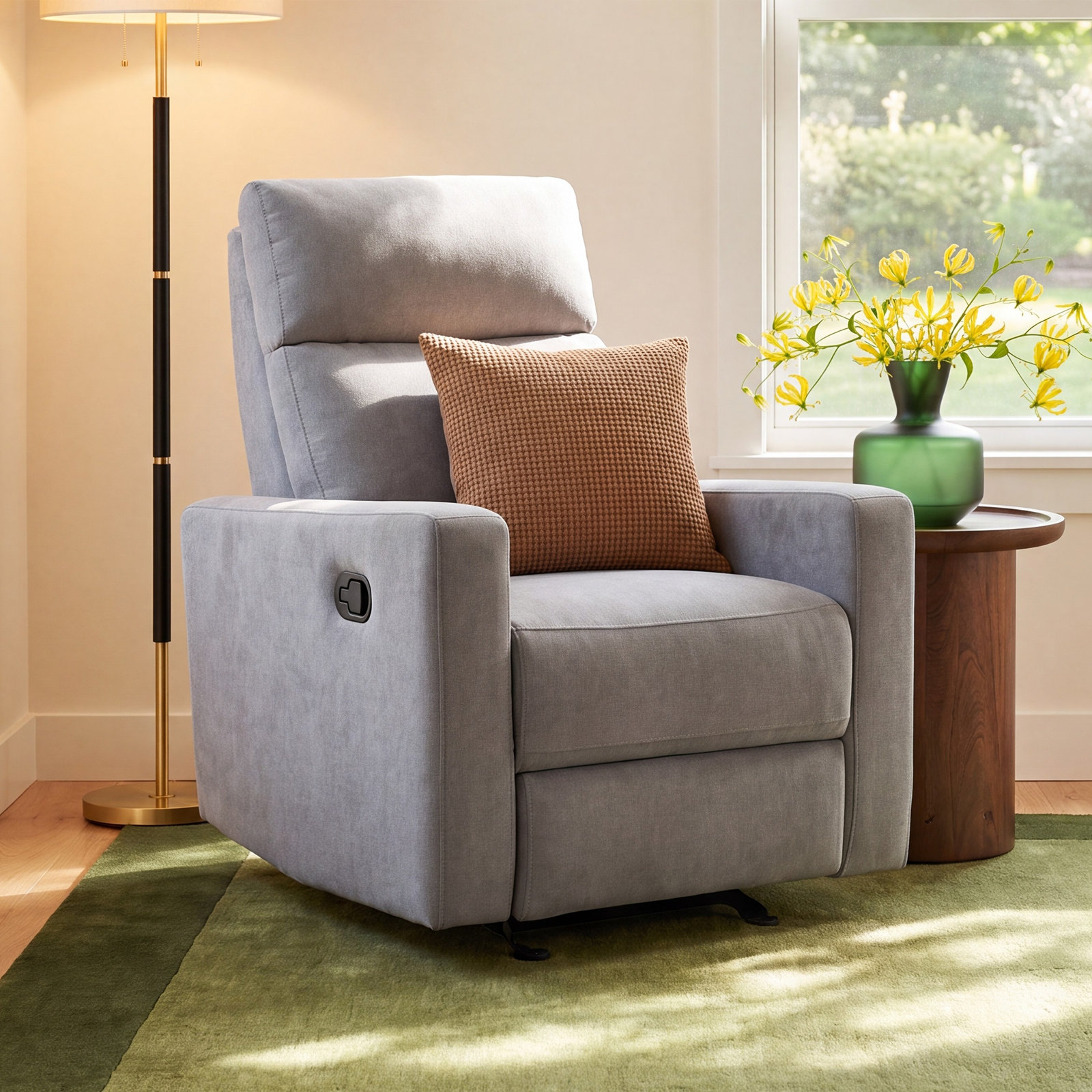 Nurture Manual Reclining Glider, Gray