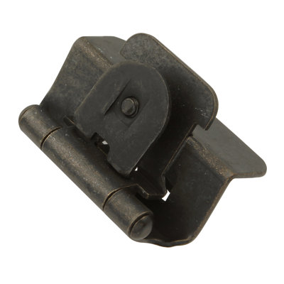 Double Demountable Hinge 1/2" overlay Face Frame Self-Close - Black Iron - Cabinet Door Hinges (Set of 2)