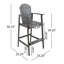 Tabourets de bar d'extérieur en bois d'acacia Adirondack-130493922
