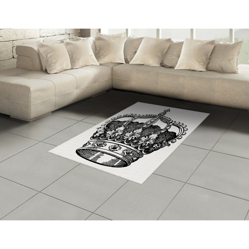 Queen High Density Long Fiber Poly Threads Decorative Area Rug Carpet, Rectangle 4' x 5'8"