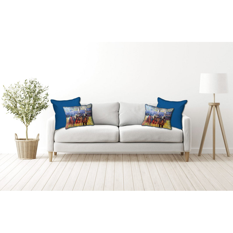 Housse et insert de coussin rectangulaire en polyester pour l'extérieur, H 16 po x l 20 po