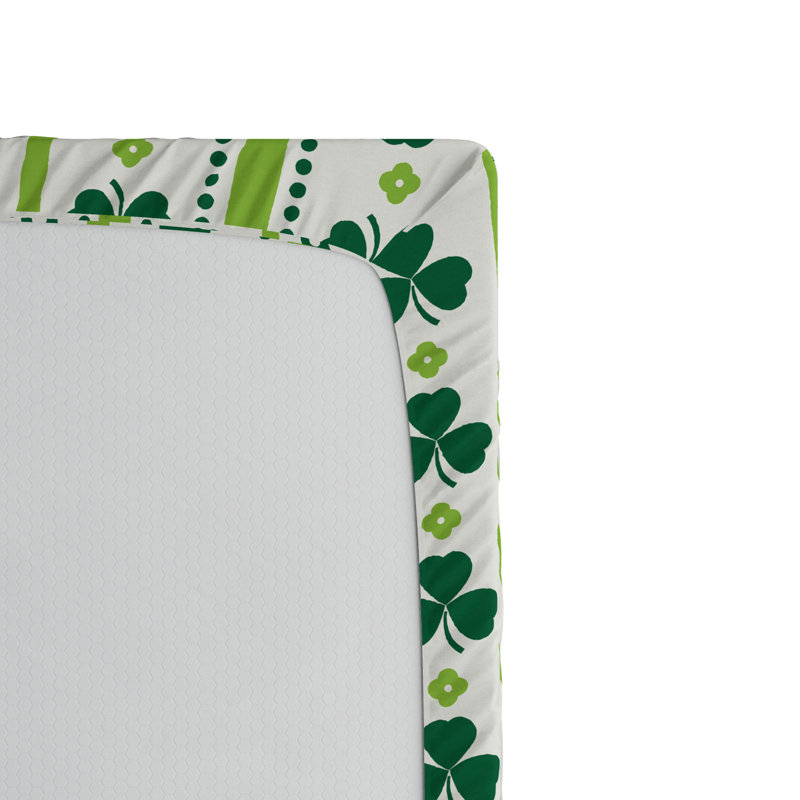 Microfiber Polka Dots Fitted Sheet, Twin Fitted Sheet, Floral