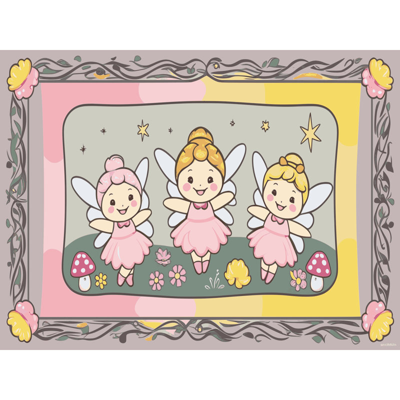 Tapis fantaisie Zoomie pour enfants Zoomie, Rectangulaire 2 pi x 3 pi