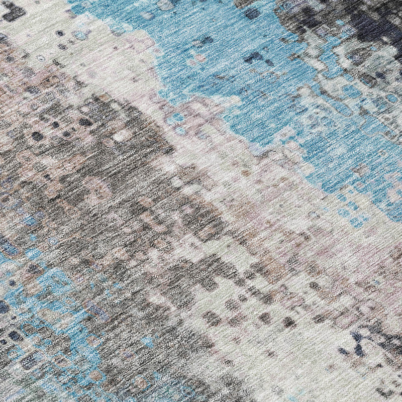 Machine Washable Indoor/Outdoor Boruta ACN2242 Abstract Rug, Rectangle 3' x 5'